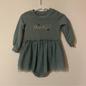 Carters Thankful Long Sleeve Dress - Great Condition 18 months
